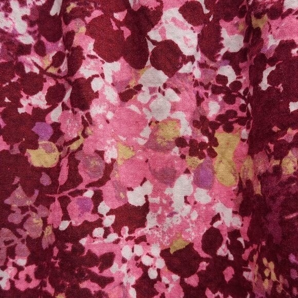 Eddie Bauer Cotton Blend Burgundy/Pink/Lavender Floral Skirt Size M - Picture 6 of 13